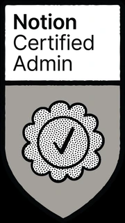 Badge officiel Notion Certified Admin
