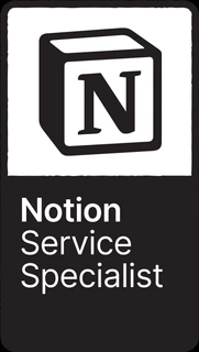 Badge officiel Notion Service Specialist